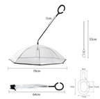 Hot Selling Transparent Pet Supplies Adjustable Pet C Type Umbrella